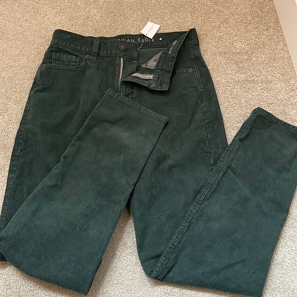 American eagle super stretch corduroy mom jeans